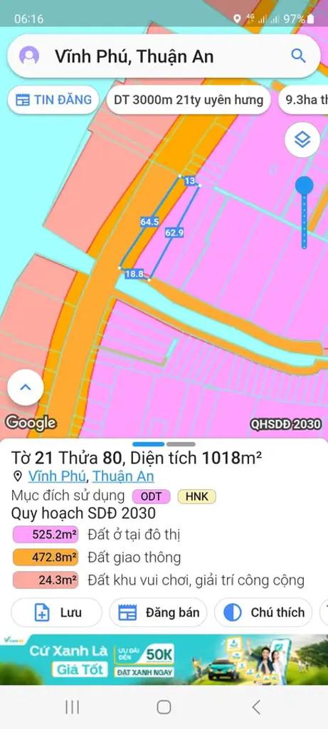Main-Bán Đất Vĩnh Phú- Bình Dương- Mặt Tiền 60m-1