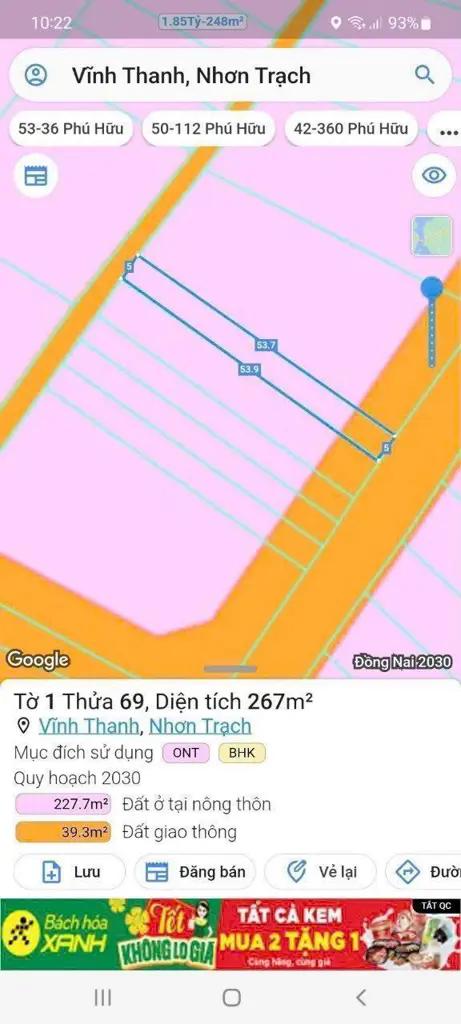 Main-Đất Mặt Tiền Đường Hoà Bình - Vĩnh Thanh , Nhơn Trạch-2