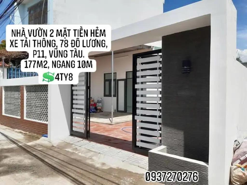 Main-NHÀ VƯỜN 2 MẶT TIỀN HẺM XE TẢI THÔNG, 78 ĐÔ LƯƠNG, P11, VŨNG TÀU-2