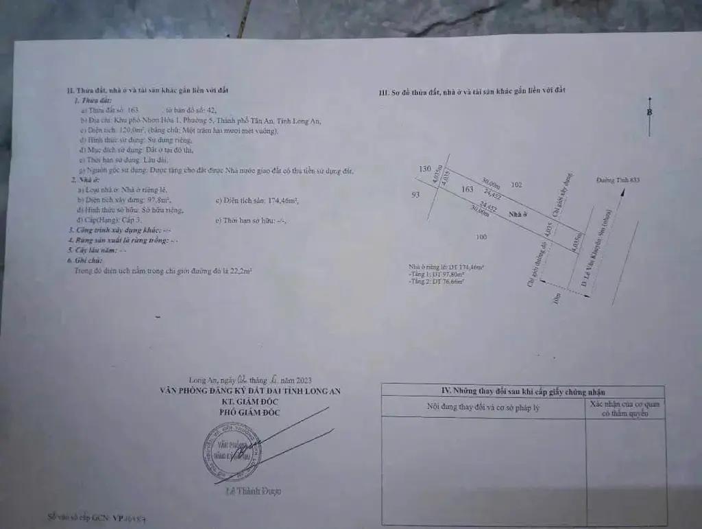 Main-Căn nhà 1 trệt 1 lầu mới xây mặt tiền đường nhựa Lê Văn Khuyên, Phường 5, Tp. Tân An, Long An-6