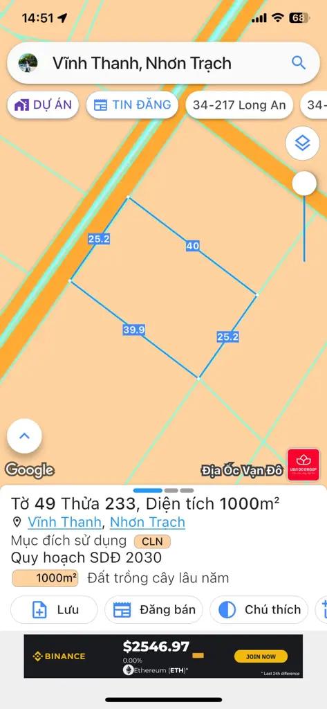 ĐẤT ĐẸP GIÁ TỐT ĐƯỜNG ÔTÔ VĨNH THANH, NHƠN TRẠCH