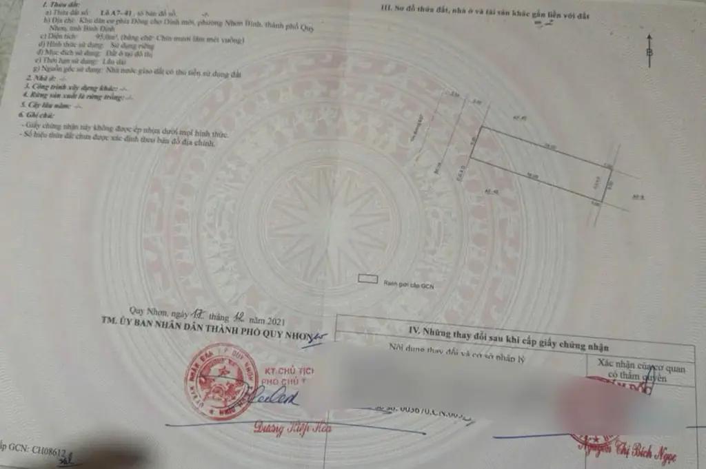 Main-Bán lô đất khu dân cư phía đông Chợ Dinh, phường Nhơn Bình, Quy Nhơn-3